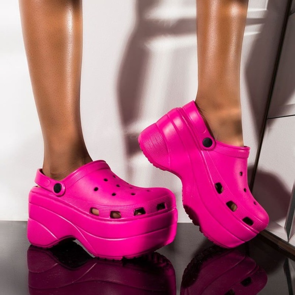 Cape Robbin Shoes - Cape Robbin- Pink Platform Clog Wedge Heel Sandal